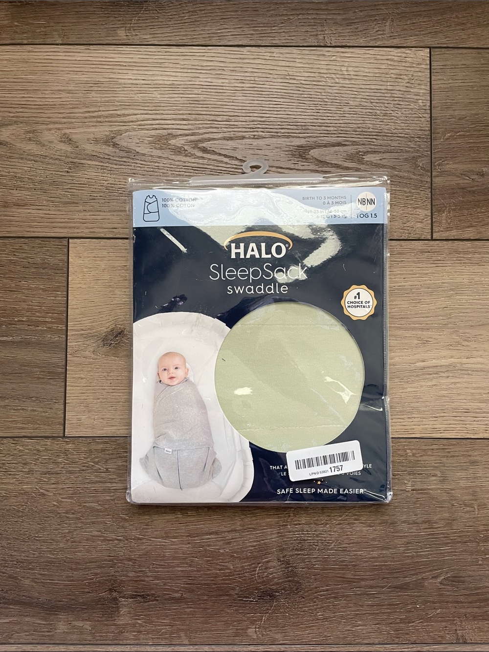Halo SleepSack Swaddle in Light Green
